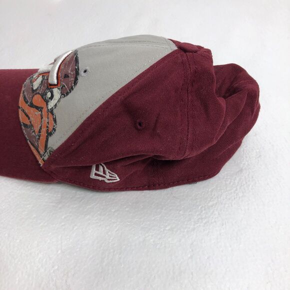 New Era NCAA Virginia Tech Hokies Mens Hat Medium Large Chicago Maroon Gray - Picture 5 of 7